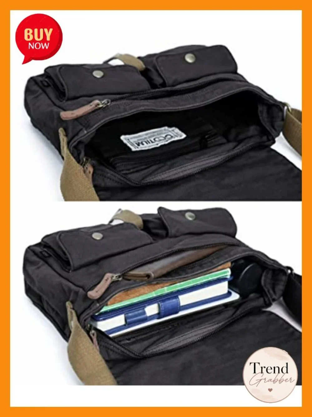 Canvas Messenger Bag Vintage Crossbody Shoulder Military Satchel